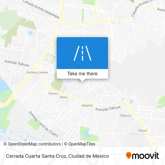 Cerrada Cuarta Santa Cruz map