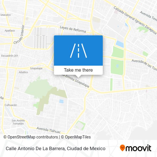Mapa de Calle Antonio De La Barrera