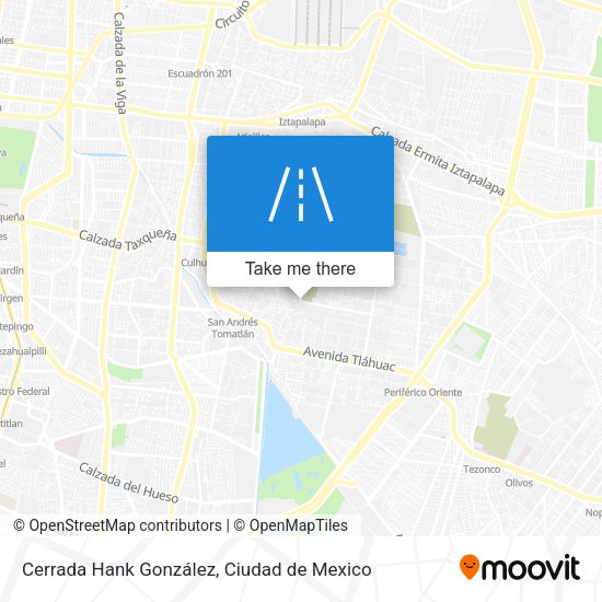 Cerrada Hank González map