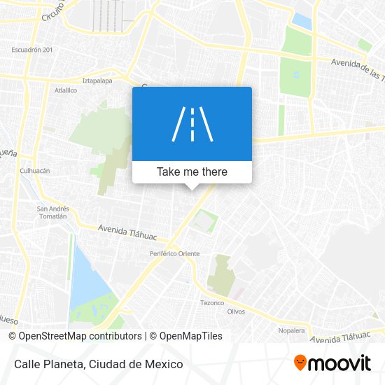 Calle Planeta map