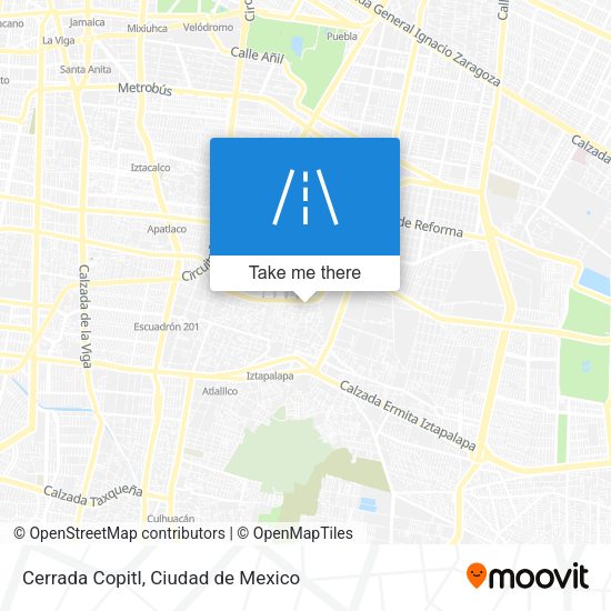 Cerrada Copitl map