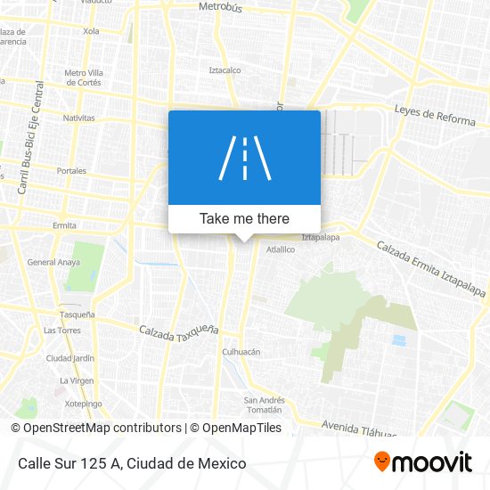 Calle Sur 125 A map