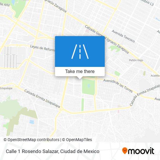 Calle 1 Rosendo Salazar map