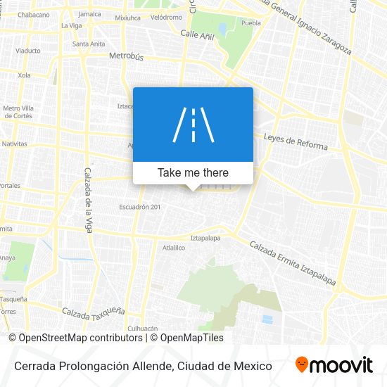 Cerrada Prolongación Allende map
