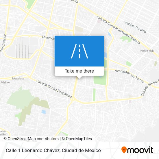 Calle 1 Leonardo Chávez map