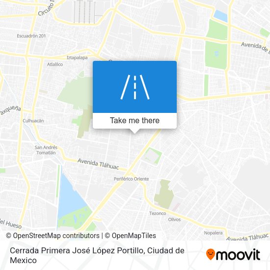 Mapa de Cerrada Primera José López Portillo