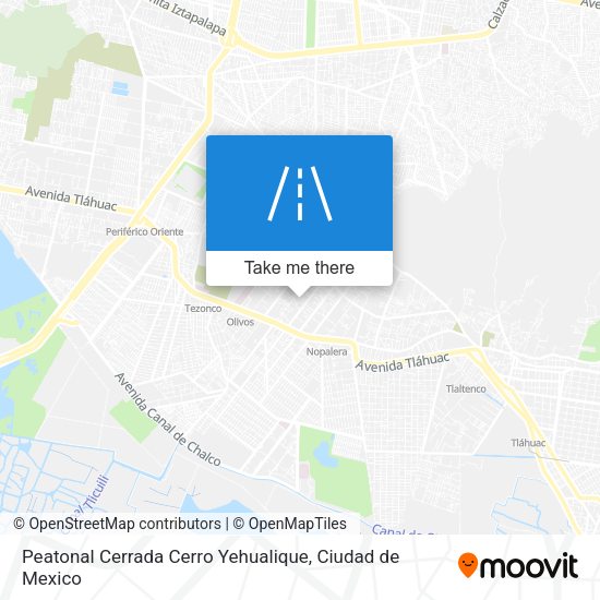 Peatonal Cerrada Cerro Yehualique map