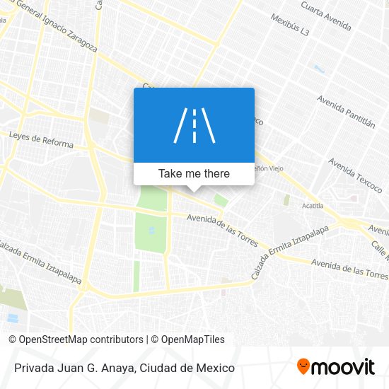 Mapa de Privada Juan G. Anaya