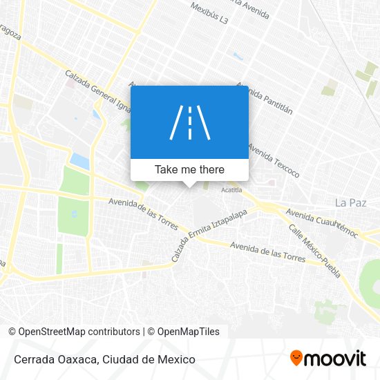Cerrada Oaxaca map