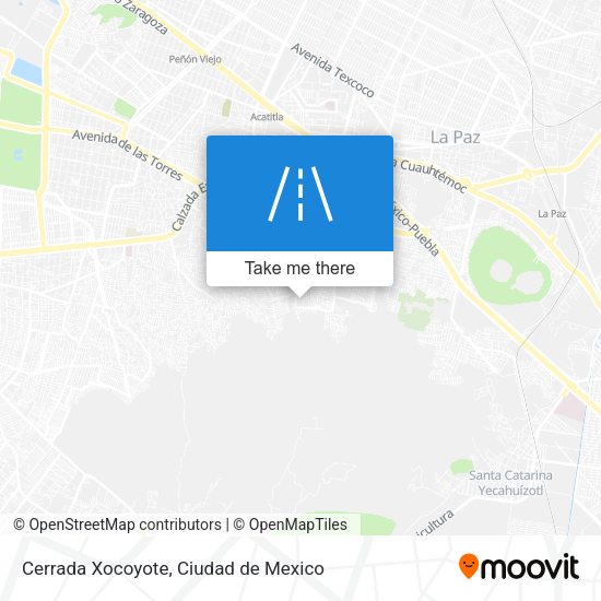 Cerrada Xocoyote map