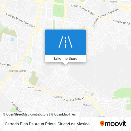 Mapa de Cerrada Plan De Agua Prieta