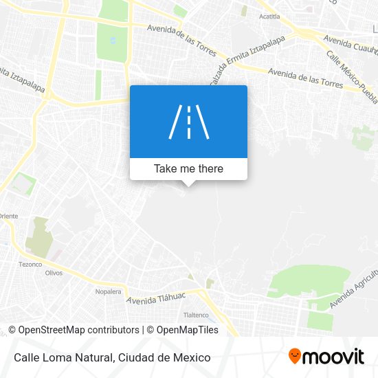 Calle Loma Natural map