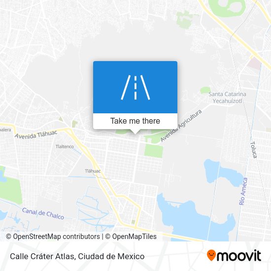 Mapa de Calle Cráter Atlas