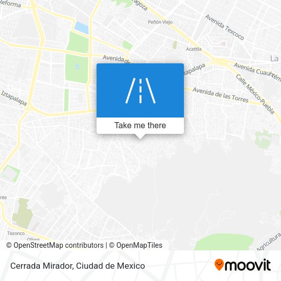 Cerrada Mirador map
