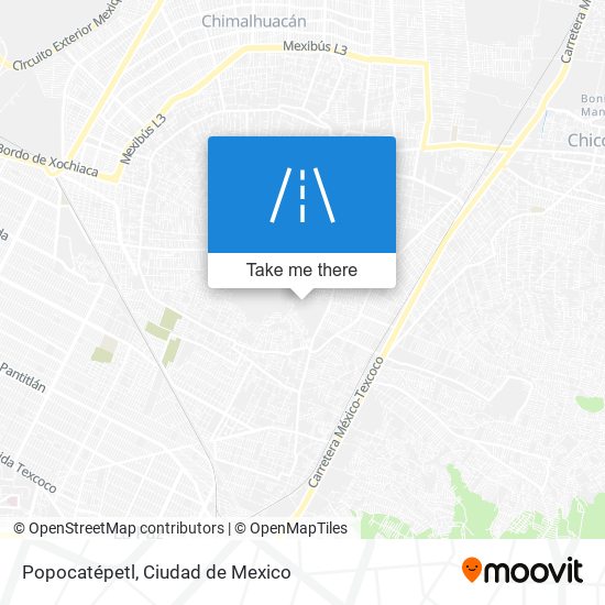 Mapa de Popocatépetl