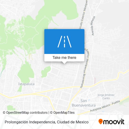 Prolongación Independencia map