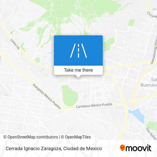 Cerrada Ignacio Zaragoza map