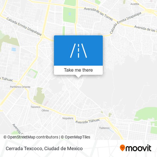 Cerrada Texcoco map