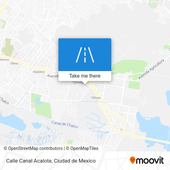 Calle Canal Acalote map