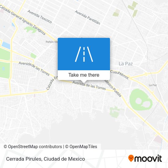 Cerrada Pirules map