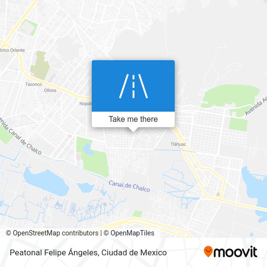 Peatonal Felipe Ángeles map