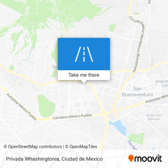 Privada Whashingtonia map