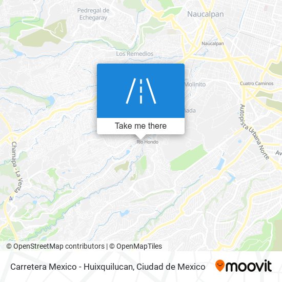 Mapa de Carretera Mexico - Huixquilucan