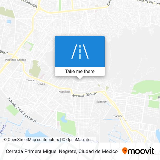 Mapa de Cerrada Primera Miguel Negrete