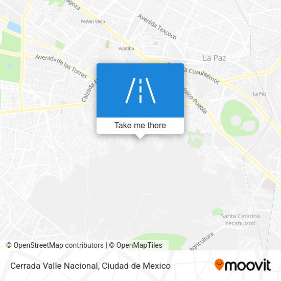 Mapa de Cerrada Valle Nacional