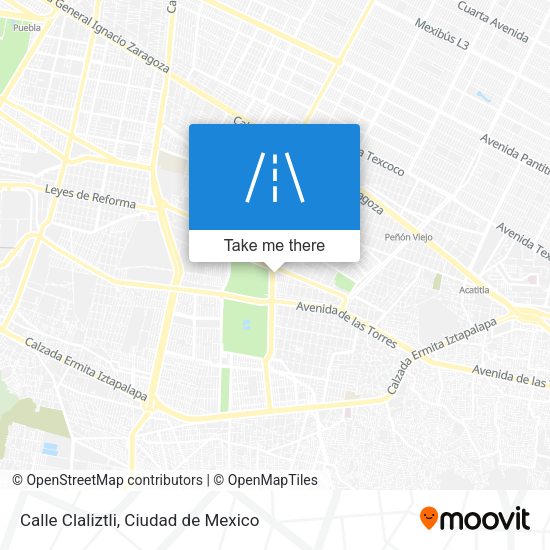 Mapa de Calle Claliztli