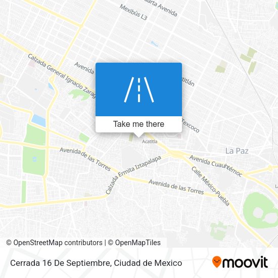 Cerrada 16 De Septiembre map