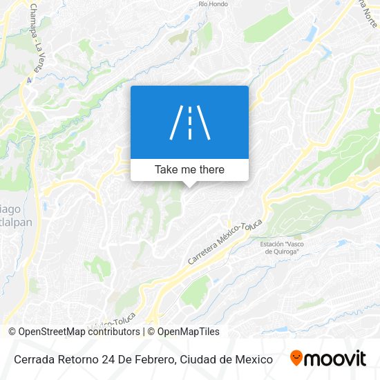Mapa de Cerrada Retorno 24 De Febrero