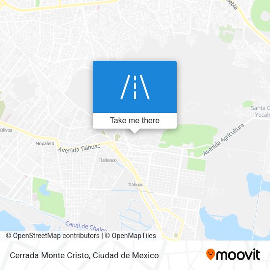 Cerrada Monte Cristo map