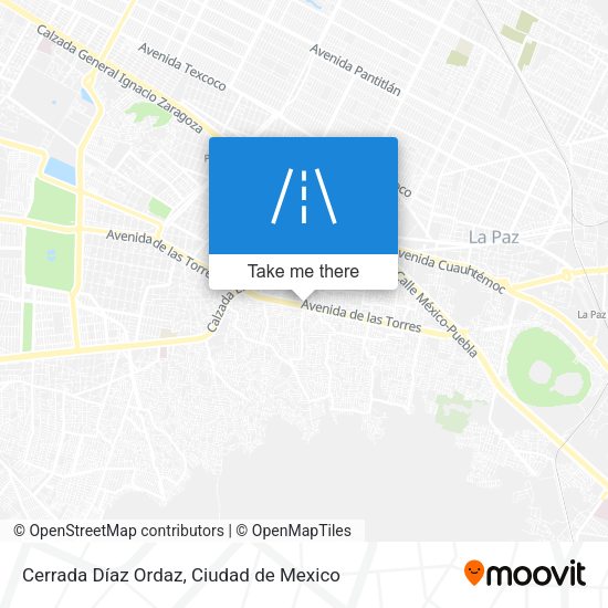 Mapa de Cerrada Díaz Ordaz