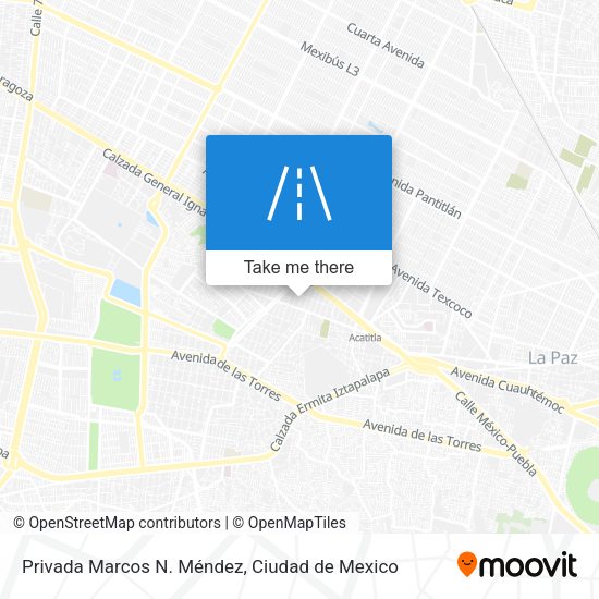 Privada Marcos N. Méndez map