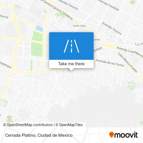 Cerrada Platino map