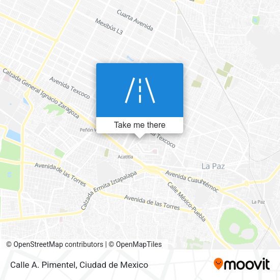 Calle A. Pimentel map