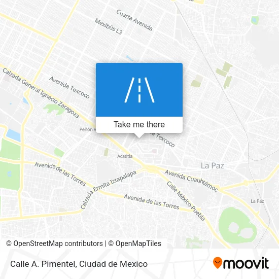 Calle A. Pimentel map