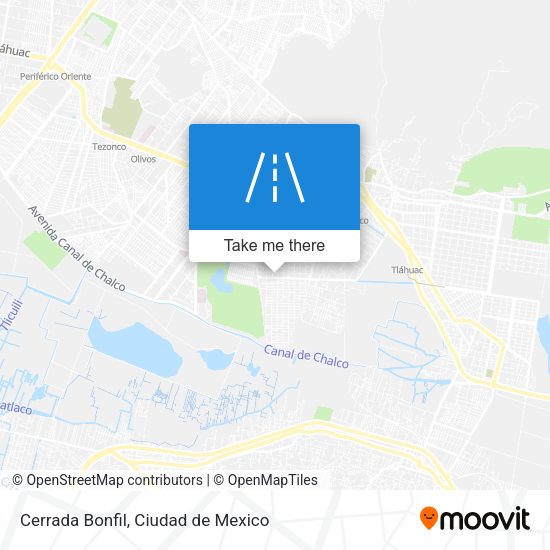 Cerrada Bonfil map