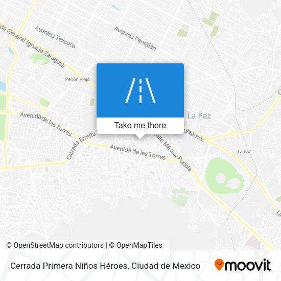 Mapa de Cerrada Primera Niños Héroes