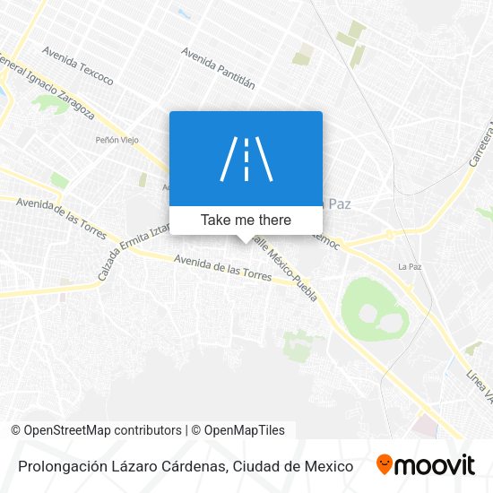 Mapa de Prolongación Lázaro Cárdenas