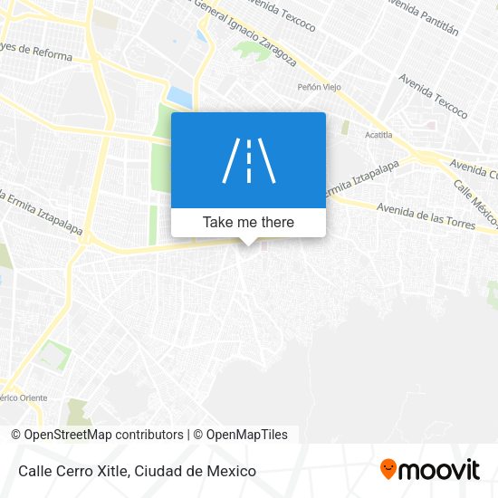 Mapa de Calle Cerro Xitle