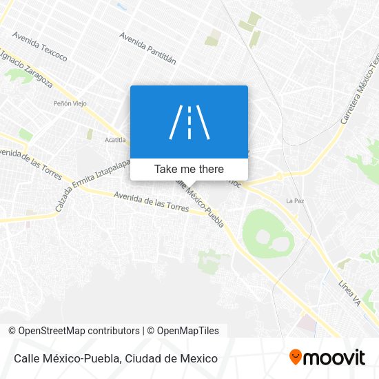 Calle México-Puebla map