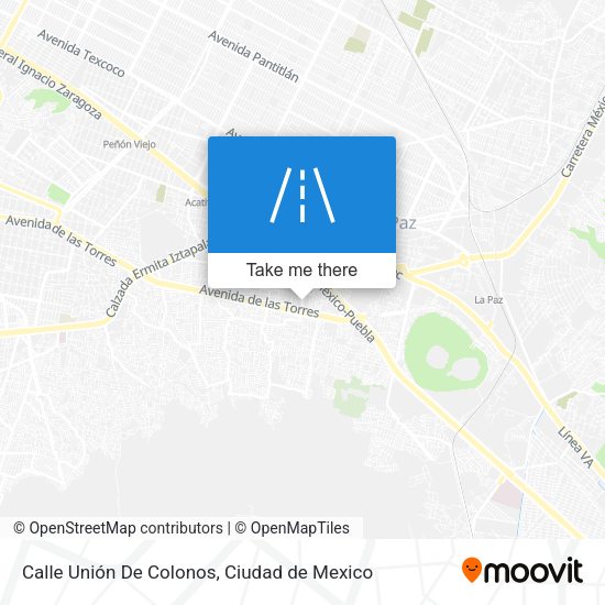 Calle Unión De Colonos map
