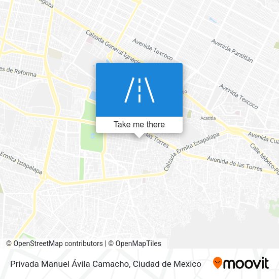 Mapa de Privada Manuel Ávila Camacho