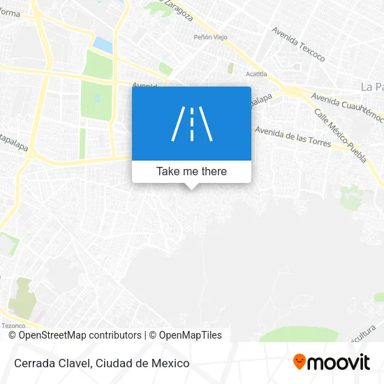 Cerrada Clavel map