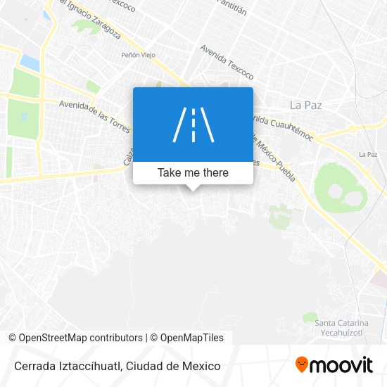 Mapa de Cerrada Iztaccíhuatl