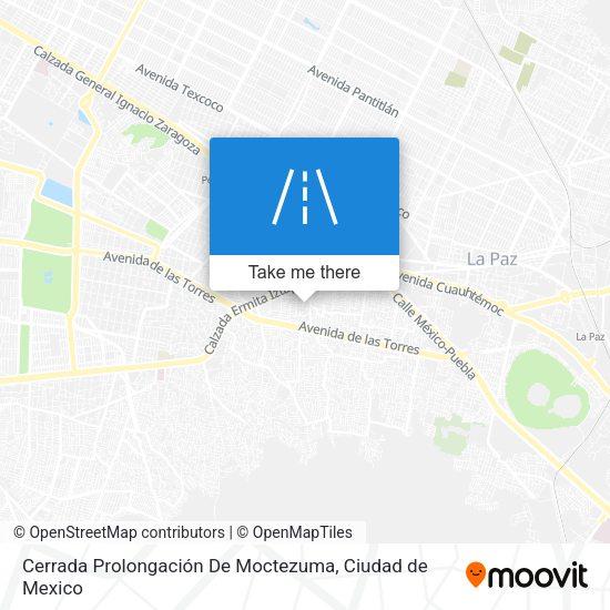 Cerrada Prolongación De Moctezuma map