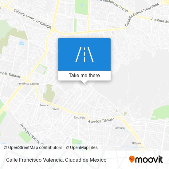 Mapa de Calle Francisco Valencia