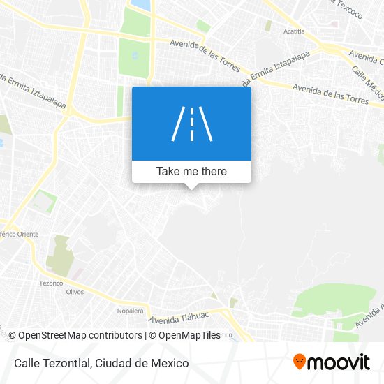 Calle Tezontlal map